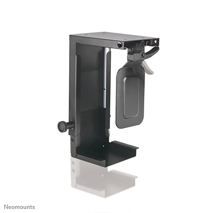Neomounts CPU-D075BLACK Soporte para CPU de Escritorio, Acero, Capacidad 10 kg, Negro, Ajustable en Altura y Profundidad, para Ordenador debajo de la Mesa