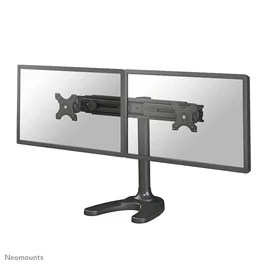 Neomounts FPMA-D700DD Soporte doble de escritorio para 2 monitores LCD/LED de hasta 30" (76 cm), ajuste de altura, inclinación, giro 360°, VESA 75x75/100x100, Negro