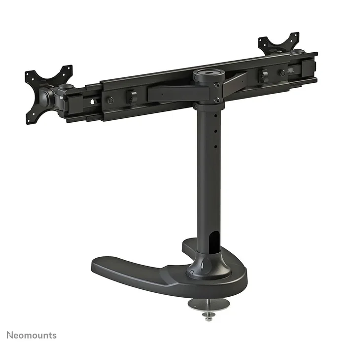 Neomounts FPMA-D700DD Soporte doble de escritorio para 2 monitores LCD/LED de hasta 30" (76 cm), ajuste de altura, inclinación, giro 360°, VESA 75x75/100x100, Negro