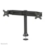 Neomounts FPMA-D700DD Soporte doble de escritorio para 2 monitores LCD/LED de hasta 30" (76 cm), ajuste de altura, inclinación, giro 360°, VESA 75x75/100x100, Negro