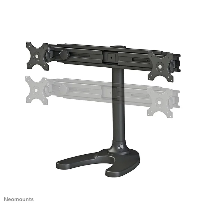 Neomounts FPMA-D700DD Soporte doble de escritorio para 2 monitores LCD/LED de hasta 30" (76 cm), ajuste de altura, inclinación, giro 360°, VESA 75x75/100x100, Negro