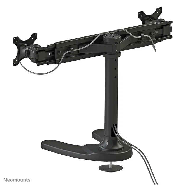 Neomounts FPMA-D700DD Soporte doble de escritorio para 2 monitores LCD/LED de hasta 30" (76 cm), ajuste de altura, inclinación, giro 360°, VESA 75x75/100x100, Negro