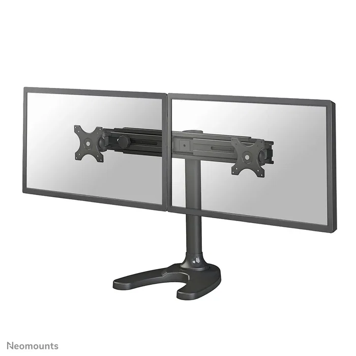 Neomounts FPMA-D700DD Soporte doble de escritorio para 2 monitores LCD/LED de hasta 30" (76 cm), ajuste de altura, inclinación, giro 360°, VESA 75x75/100x100, Negro