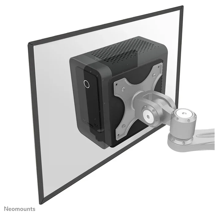 Neomounts Soporte THINCLIENT-20 para Thin Client o Mini PC, Negro, Ajustable, Peso Máx. 7 kg, Montaje VESA 100/50/75 mm, Acero