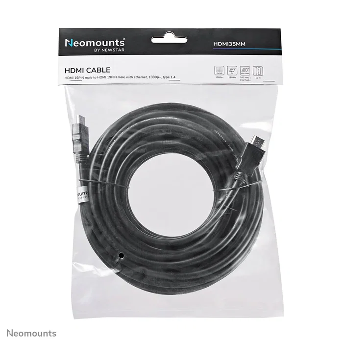 Neomounts HDMI35MM Cable Alargador HDMI 10 m (33 ft) Tipo A Macho, HDMI 1.3, 10.2 Gbit/s, 340 MHz, Negro Neomounts HDMI35MM Cable Alargador HDMI 10 m (33 ft) Tipo A Macho, HDMI 1.3, 10.2 Gbit/s, 340 MHz, Negro