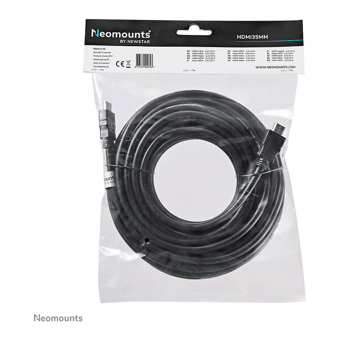 Neomounts Cable HDMI HDMI35MM 10m Negro