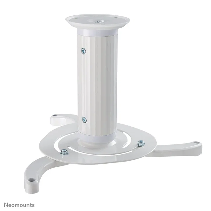 Neomounts BEAMER-C80WHITE Soporte Universal para Proyector de Techo, Acero, Blanco, Ajustable, Hasta 15 kg, Rango Altura 13-20 cm, Inclinación 0-30°, Rotación 360°