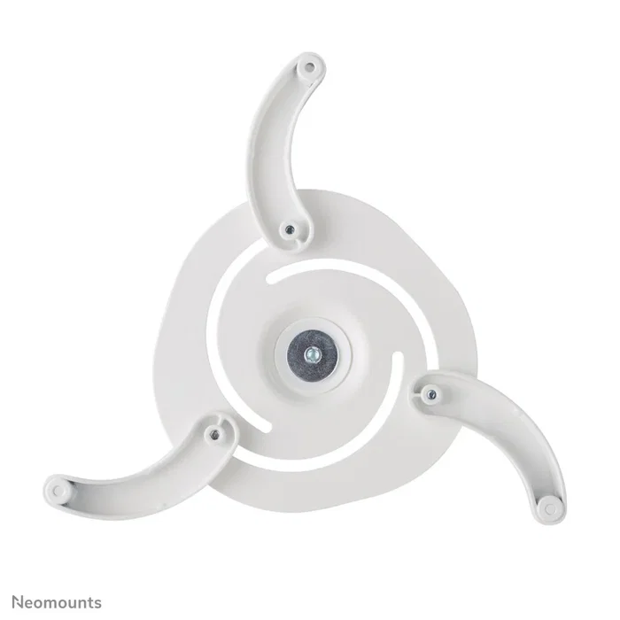 Neomounts BEAMER-C80WHITE Soporte Universal para Proyector de Techo, Acero, Blanco, Ajustable, Hasta 15 kg, Rango Altura 13-20 cm, Inclinación 0-30°, Rotación 360°