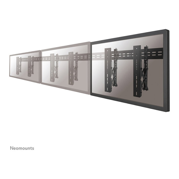 NeoMounts LED-VW1000BLACK Soporte de pared para videowall fijo, pantallas 40-75 pulgadas (101.6-190.5 cm), max 50 kg, VESA hasta 600x400 mm, Negro
