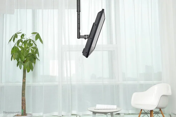 Newstar FPMA-C060BLACK Soporte de Techo para TV (10-40", Hasta 30 kg, VESA 75x75 a 200x200, Inclinación y Giro 180°, Negro)