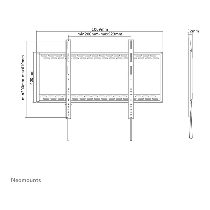 Neomounts LFD-W1000 Soporte de Pared Fijo para Pantallas 60-100 pulgadas, 125 kg Neomounts LFD-W1000 Soporte de Pared Fijo para Pantallas 60-100 pulgadas, 125 kg