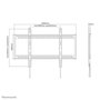 Neomounts LFD-W1000 Soporte de Pared Fijo para Pantallas de 60-100", Carga Máxima 125 kg, VESA 200x200-900x600, Negro
