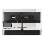 Neomounts NM-D135DBLACK Brazo de Monitor Doble para 2 Pantallas LCD de 10"-27" (68.6 cm), Carga 8 kg, Montaje Pinza/Atornillado, Giratorio 360°, Negro