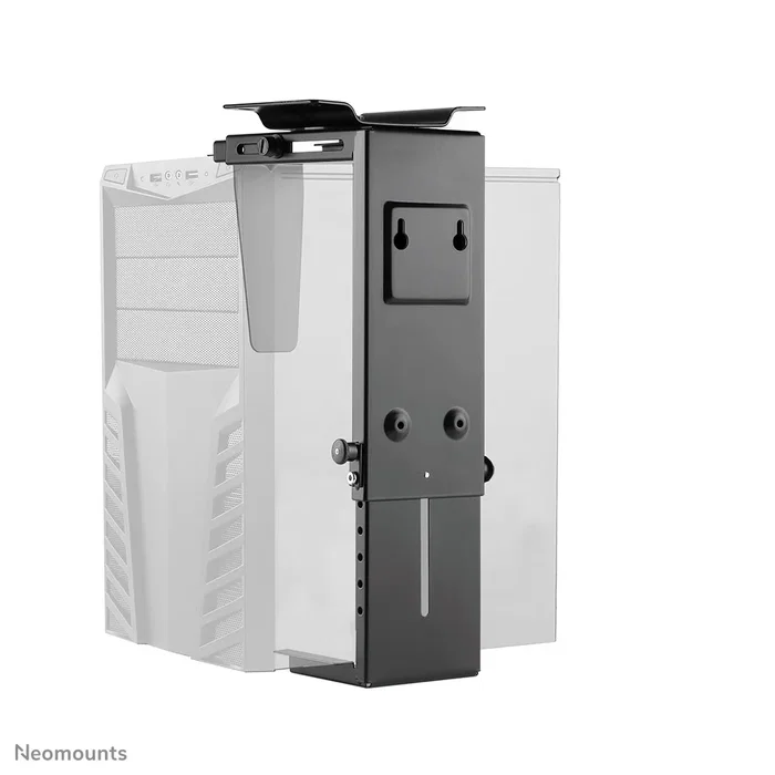 Neomounts NM-CPU100BLACK Soporte CPU/PC Bajo Mesa, Max 10 kg, 360° Giratorio, H:30-53 cm, W:9-20 cm, Universal, Negro Neomounts NM-CPU100BLACK Soporte CPU/PC Bajo Mesa, Max 10 kg, 360° Giratorio, H:30-53 cm, W:9-20 cm, Universal, Negro