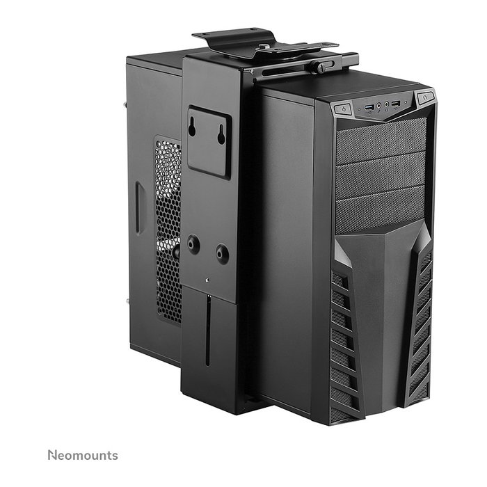 Neomounts NM-CPU100BLACK Soporte de CPU bajo escritorio, giratorio 360°, Negro