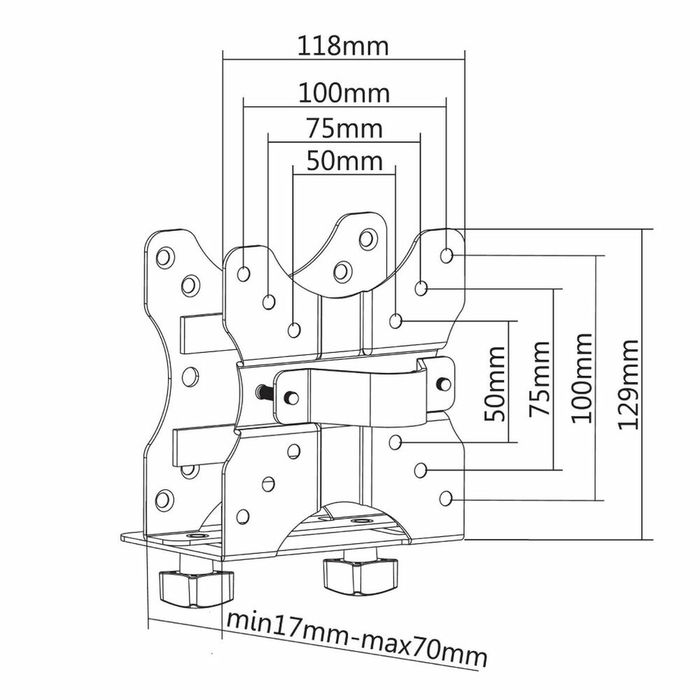 Soporte de Mesa para Pantalla Neomounts NM-TC100BLACK Negro