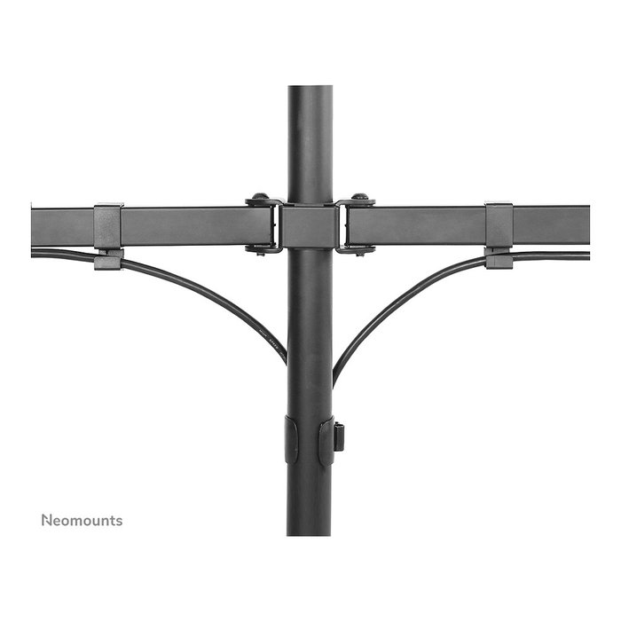 Neomounts FPMA-D550DBLACK Brazo de Monitor de Escritorio Doble, para 2 Pantallas de 10 a 32", Hasta 8 kg, Negro - Soporte Ajustable con Pinza/Atornillado, VESA 100x100