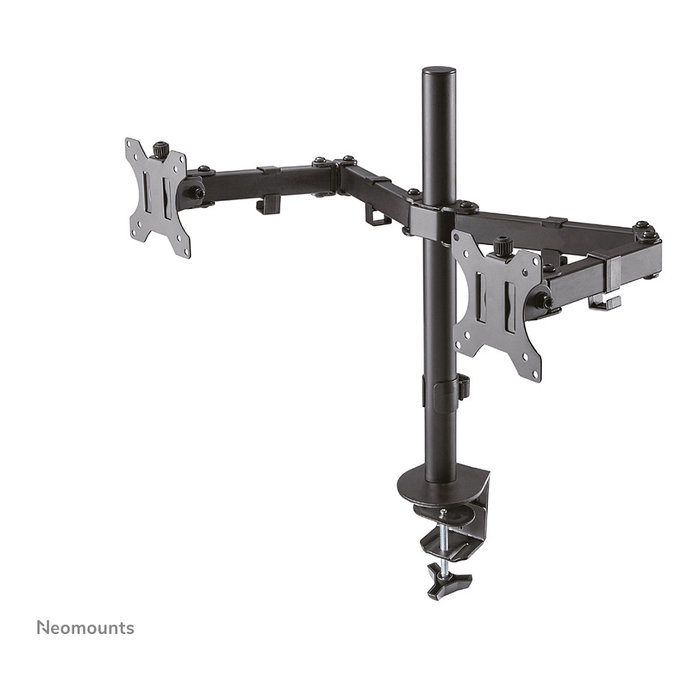 Neomounts FPMA-D550DBLACK Brazo de Monitor de Escritorio Doble, para 2 Pantallas de 10 a 32", Hasta 8 kg, Negro - Soporte Ajustable con Pinza/Atornillado, VESA 100x100