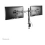 Neomounts FPMA-D550DBLACK Brazo de Monitor de Escritorio Doble, para 2 Pantallas de 10 a 32", Hasta 8 kg, Negro - Soporte Ajustable con Pinza/Atornillado, VESA 100x100