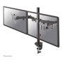 Neomounts FPMA-D550DBLACK Brazo de Monitor de Escritorio Doble, para 2 Pantallas de 10 a 32", Hasta 8 kg, Negro - Soporte Ajustable con Pinza/Atornillado, VESA 100x100