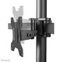 Neomounts Tilt/Turn/Rotate Triple Desk Mount (Clamp) For Three 10-27" Monitor Screens, Height Adjustable - Black