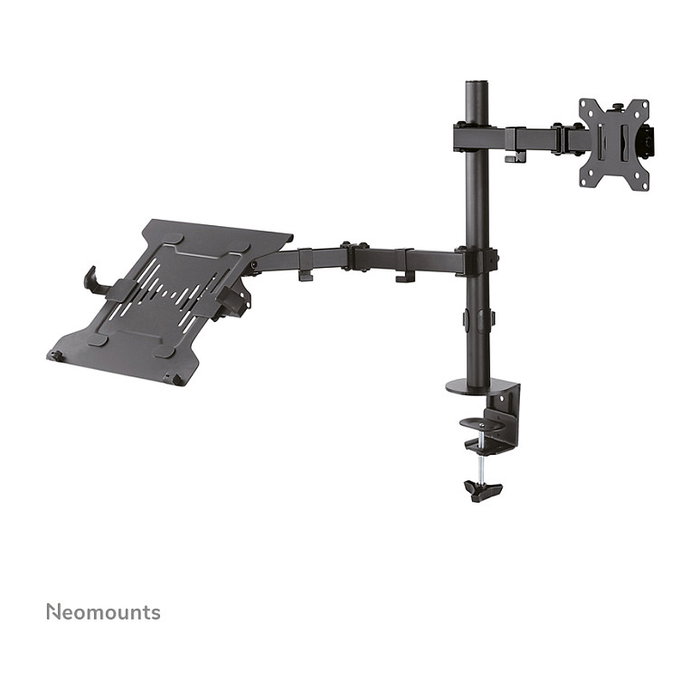 Newstar Neomounts FPMA-D550NOTEBOOK Brazo de Monitor y Soporte para Portátil, Soporte de Escritorio para Pantallas Planas hasta 32" y Notebooks de 10", 8 kg, Negro