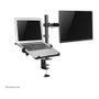 Newstar Neomounts FPMA-D550NOTEBOOK Brazo de Monitor y Soporte para Portátil, Soporte de Escritorio para Pantallas Planas hasta 32" y Notebooks de 10", 8 kg, Negro