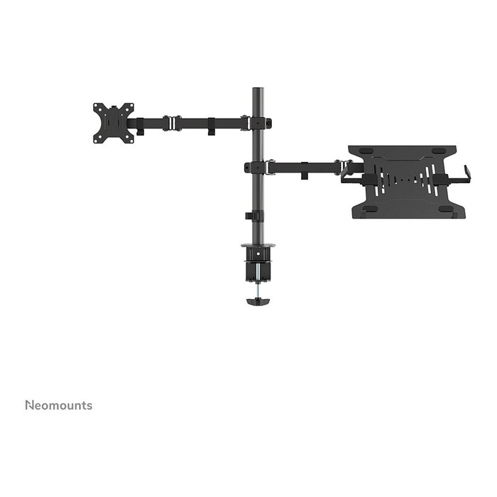 Newstar Neomounts FPMA-D550NOTEBOOK Brazo de Monitor y Soporte para Portátil, Soporte de Escritorio para Pantallas Planas hasta 32" y Notebooks de 10", 8 kg, Negro