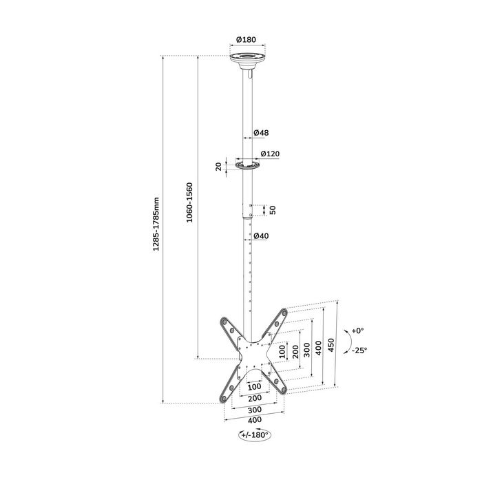 Newstar Soporte de Techo para TV