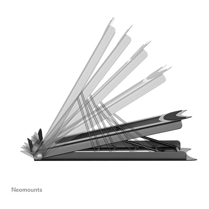 Neomounts NSLS075BLACK Soporte de Escritorio para Portátil y Tablet 10-16", Negro, Acero, Hasta 5 kg, Plegable, Ajustable