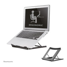 Neomounts NSLS075BLACK Soporte de Escritorio para Portátil y Tablet 10-16", Negro, Acero, Hasta 5 kg, Plegable, Ajustable