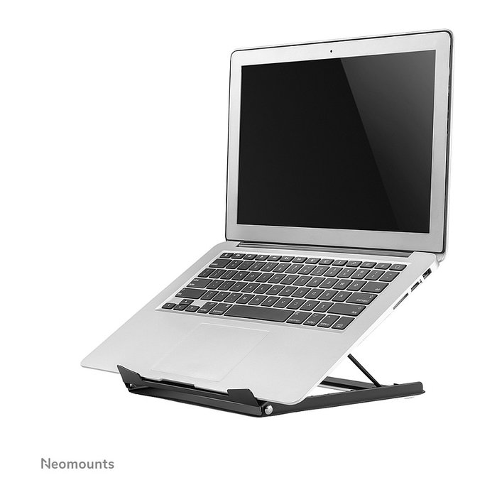 Neomounts NSLS075BLACK Soporte de Escritorio para Portátil y Tablet 10-16", Negro, Acero, Hasta 5 kg, Plegable, Ajustable