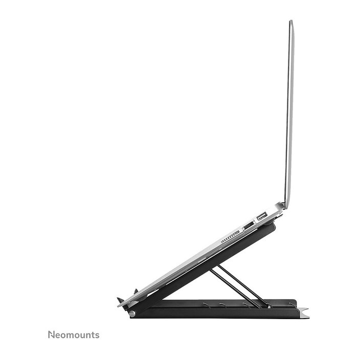 Neomounts NSLS075BLACK Soporte de Escritorio para Portátil y Tablet 10-16", Negro, Acero, Hasta 5 kg, Plegable, Ajustable