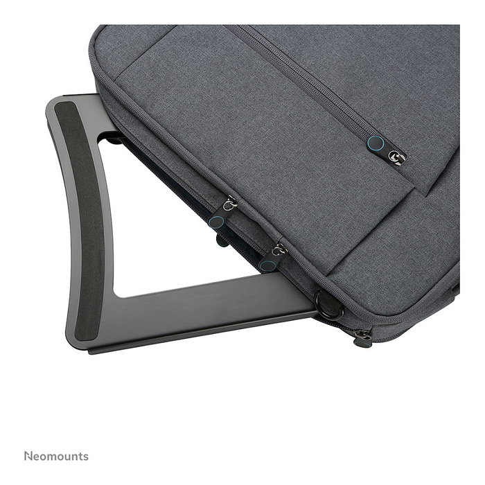 Neomounts NSLS075BLACK Soporte de Escritorio para Portátil y Tablet 10-16", Negro, Acero, Hasta 5 kg, Plegable, Ajustable