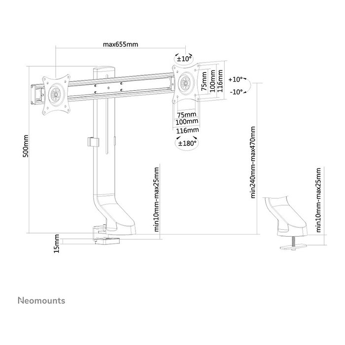 Newstar Soporte de Escritorio para Monitor