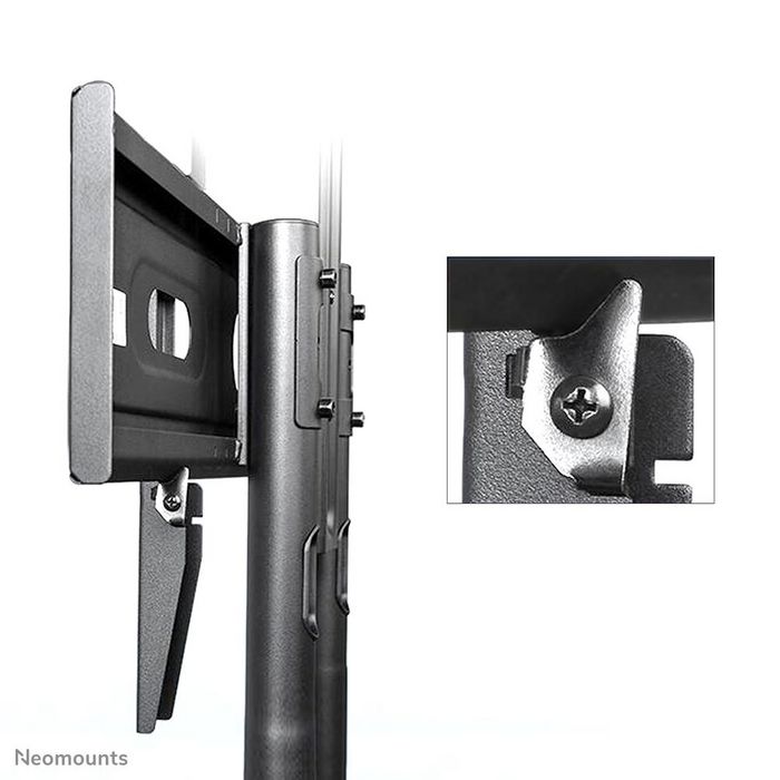 Neomounts NM-M1700BLACK Carrito para Pantallas de 32-75", 50 kg, Altura Ajustable 104-154 cm, VESA 200x200-600x400, Negro