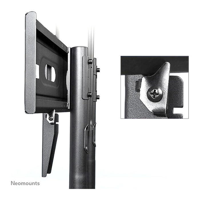 Newstar NM-M1700BLACK Soporte de suelo móvil para TV plana de 32 a 75 pulgadas, Negro, Acero, Carga 50 kg