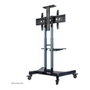 Newstar NM-M1700BLACK Soporte de suelo móvil para TV plana de 32 a 75 pulgadas, Negro, Acero, Carga 50 kg