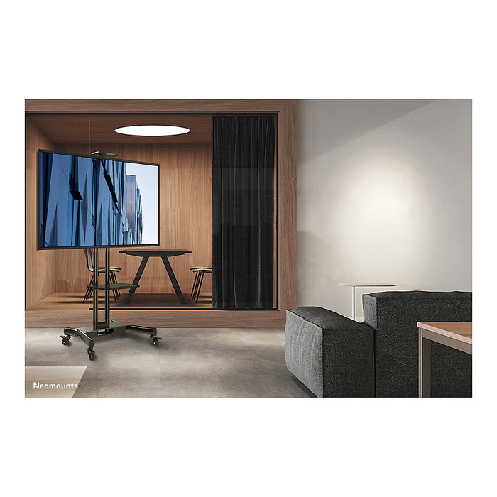 Newstar NM-M1700BLACK Soporte de suelo móvil para TV plana de 32 a 75 pulgadas, Negro, Acero, Carga 50 kg
