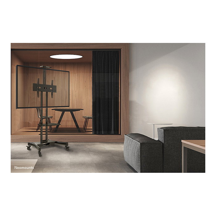 Newstar NM-M1700BLACK Soporte de suelo móvil para TV plana de 32 a 75 pulgadas, Negro, Acero, Carga 50 kg