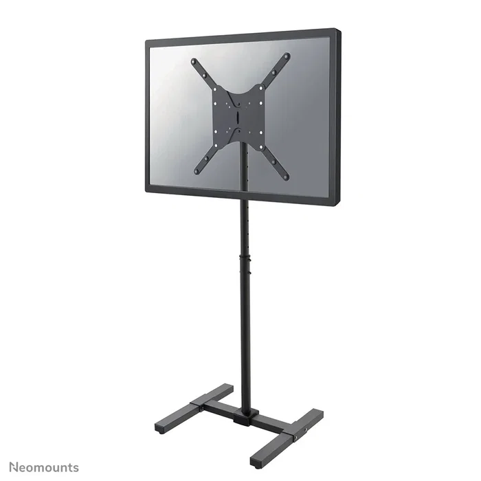 Neomounts NS-FS100BLACK Soporte de suelo para TV hasta 55", altura ajustable 75-124 cm, inclinación 0-30°, color Negro, compatible con VESA hasta 400x400 mm