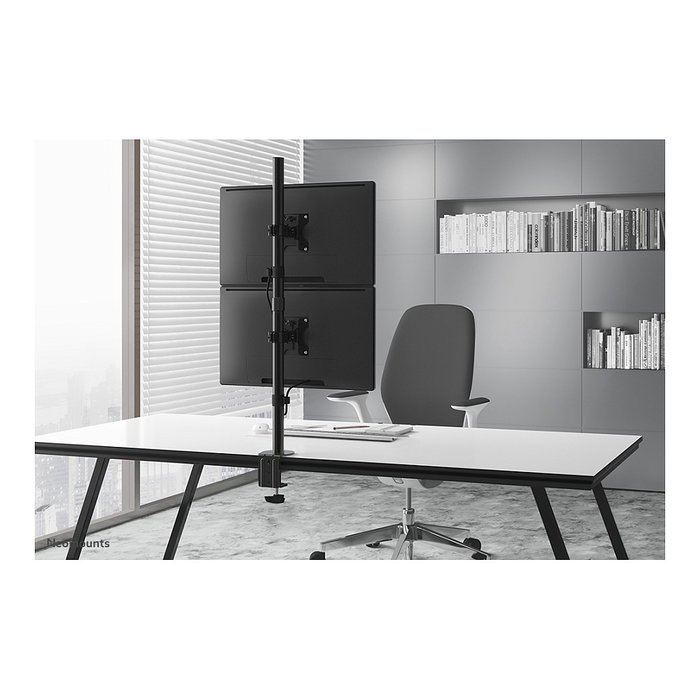 Neomounts FPMA-D550DVBLACK Soporte de Monitor Dual con Movimiento Completo, Negro