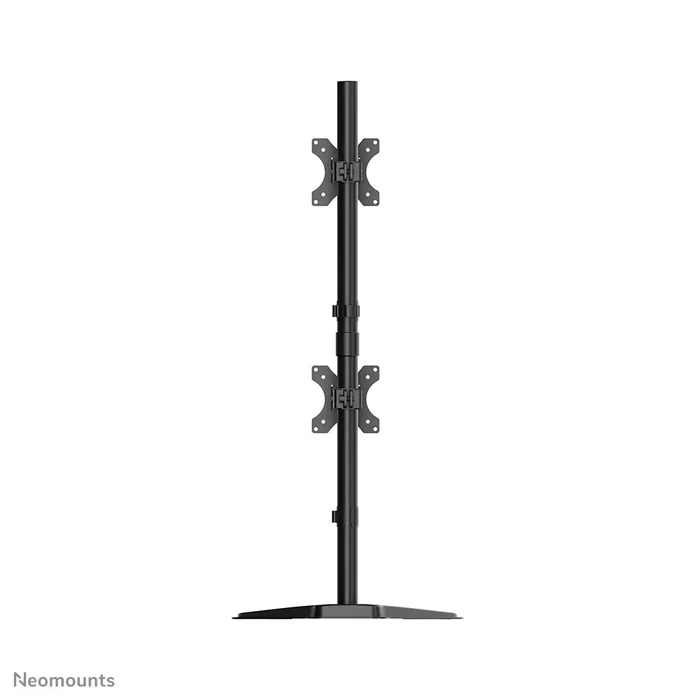 Neomounts FPMA-D550DDVBLACK Soporte para 2 Monitores de hasta 32" (81.3 cm) con VESA 75x75/100x100 mm, Giratorio, Inclinable y Ajuste de Altura, Base de Escritorio Negro