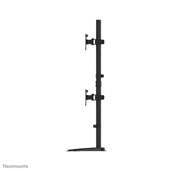 Neomounts FPMA-D550DDVBLACK Soporte para 2 Monitores de hasta 32" (81.3 cm) con VESA 75x75/100x100 mm, Giratorio, Inclinable y Ajuste de Altura, Base de Escritorio Negro