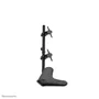 Neomounts FPMA-D550DDVBLACK Soporte para 2 Monitores de hasta 32" (81.3 cm) con VESA 75x75/100x100 mm, Giratorio, Inclinable y Ajuste de Altura, Base de Escritorio Negro