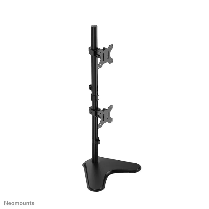 Neomounts FPMA-D550DDVBLACK Soporte para 2 Monitores de hasta 32" (81.3 cm) con VESA 75x75/100x100 mm, Giratorio, Inclinable y Ajuste de Altura, Base de Escritorio Negro