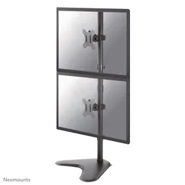 Neomounts FPMA-D550DDVBLACK Soporte para 2 Monitores de hasta 32" (81.3 cm) con VESA 75x75/100x100 mm, Giratorio, Inclinable y Ajuste de Altura, Base de Escritorio Negro