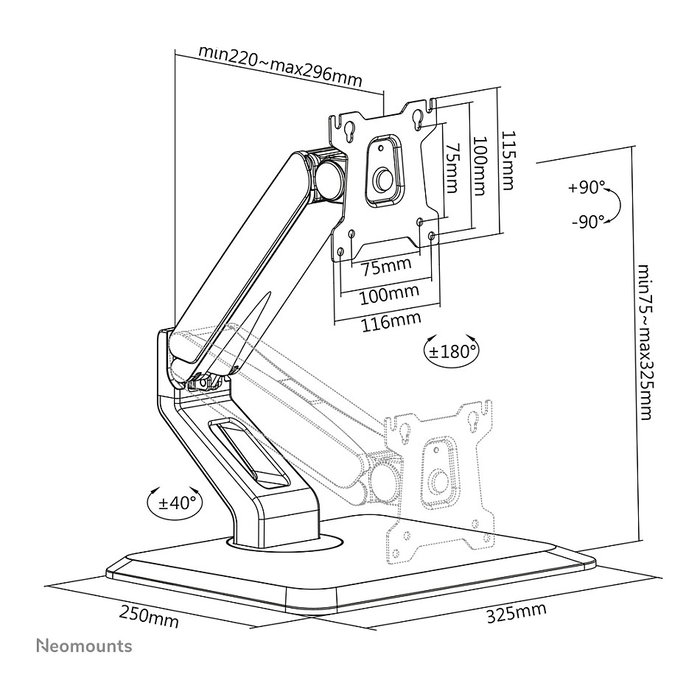 Newstar Soporte de Escritorio para Monitor