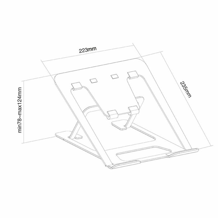 Neomounts NSLS085BLACK Soporte Plegable para Portátiles de 10-17 pulgadas, Negro