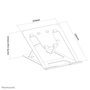 Neomounts NSLS085BLACK Soporte Plegable para Portátil de 10-17", Ajustable en Inclinación, Compacto, Negro
